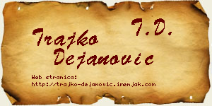 Trajko Dejanović vizit kartica